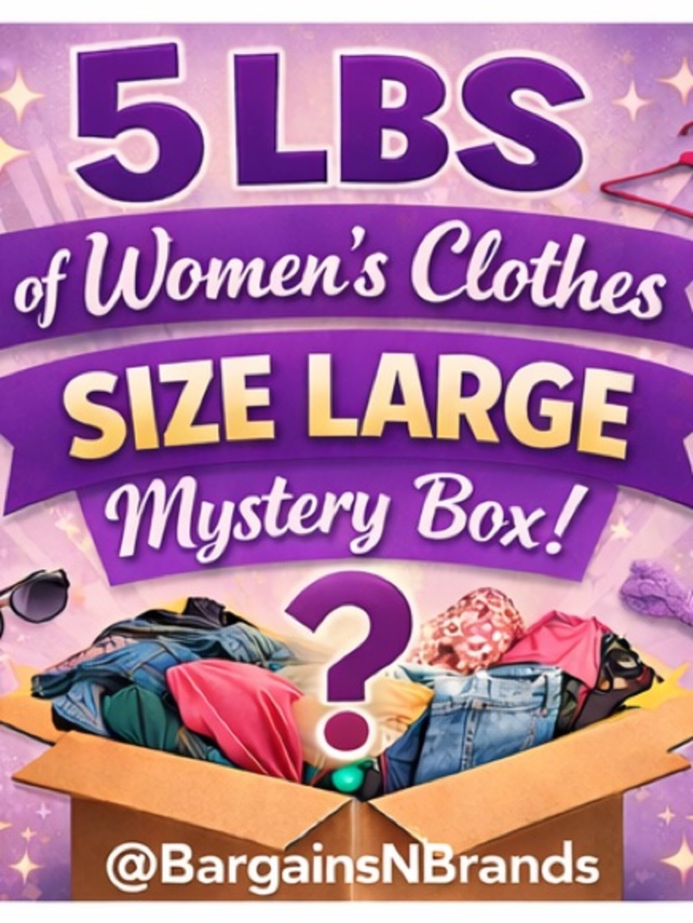 Reseller Mystery 5 Pound Box Women's Size Large Clothes Great Brands
